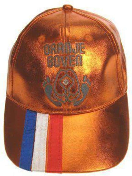 Van der Doelen orangefarbene Top-Kappe mit Gummizug hinten
