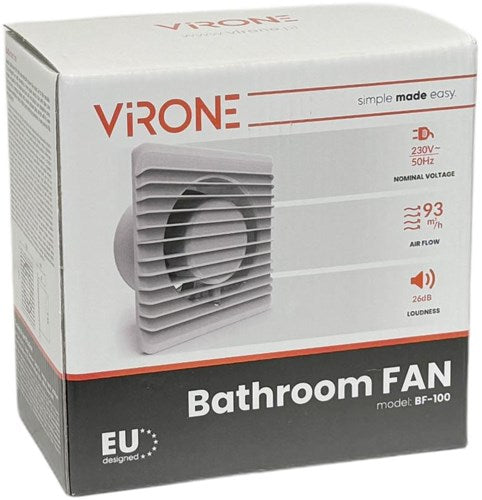 Orno Badezimmer – WC-Ventilator weiß 100 mm + Timer – 8611010