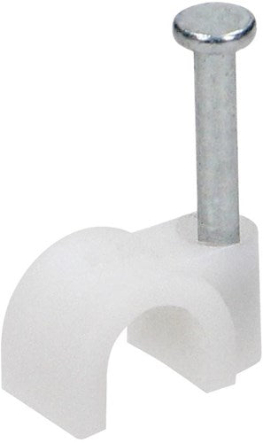 Orno Kabelclip 10 mm rund, weiß, Beutel (100) – 4113215