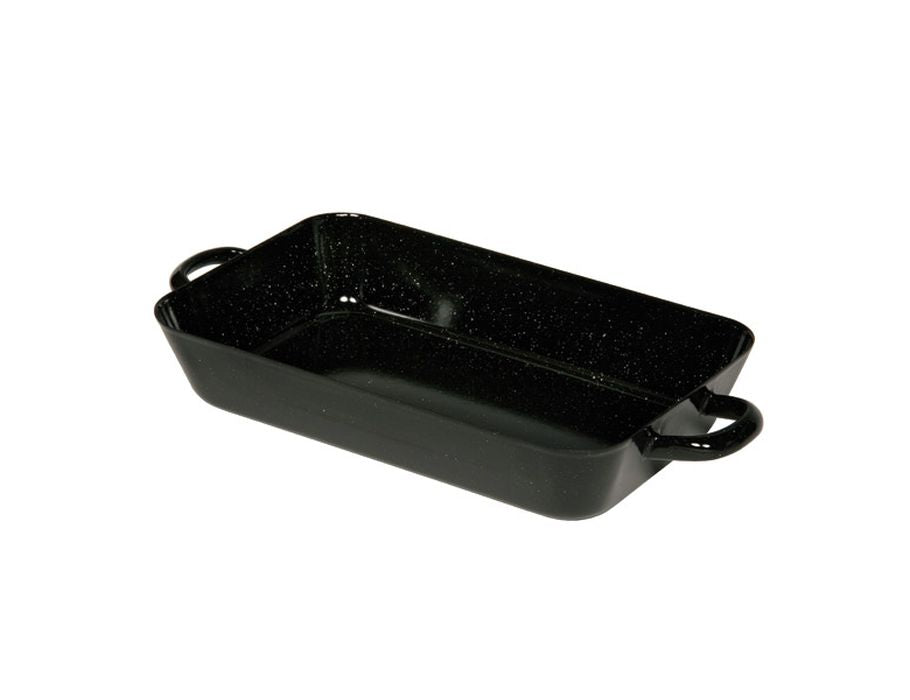 Backform mit Riess mit Griffen - Emaille - 26 x 17 cm
