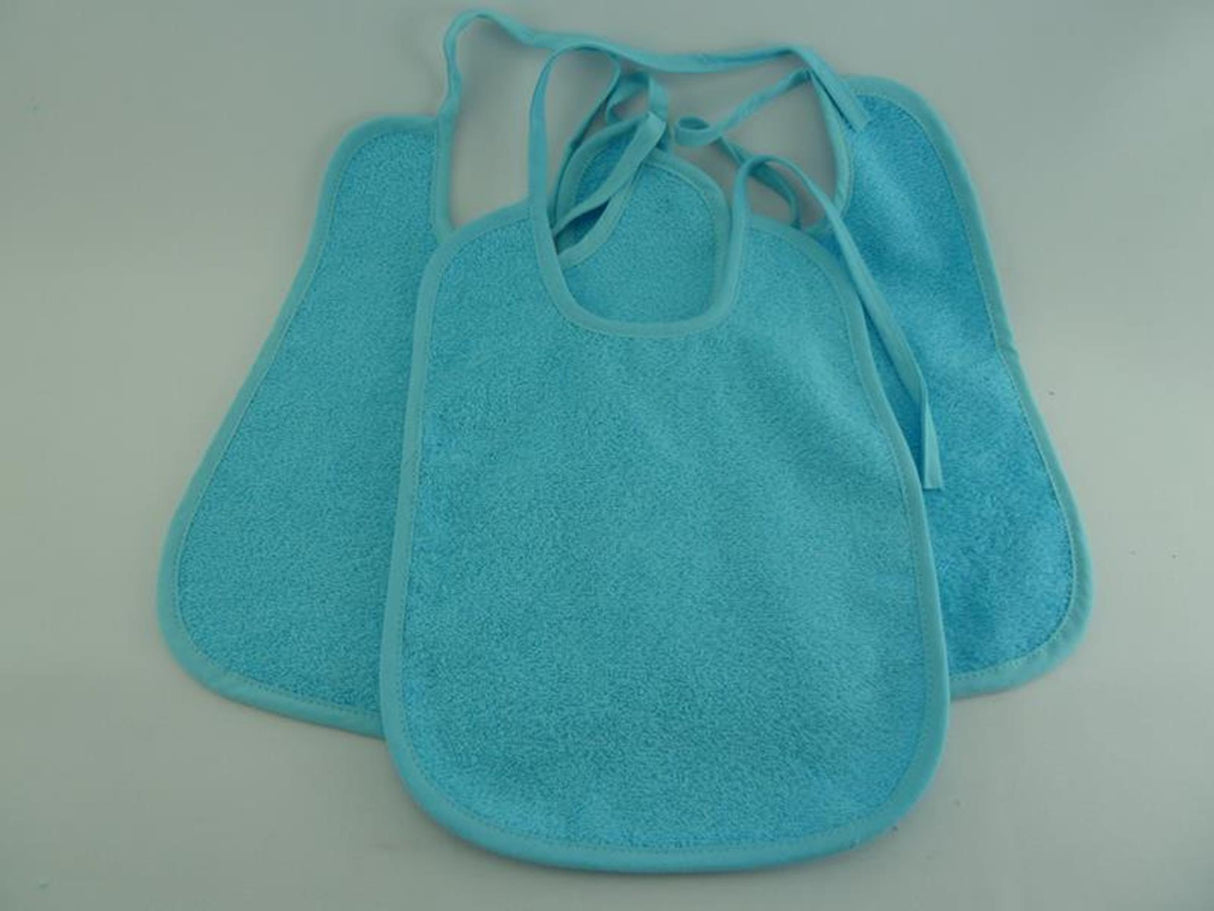 Lätzchen 3 Stück 25x35 cm türkis