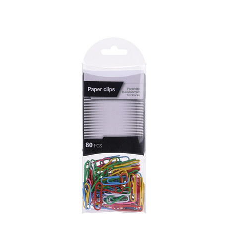 Paperclips gekleurd 25mm 80 stuks