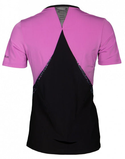 Papillon Sportshemd Damen Polyester Elastane Pink Black Mt L.