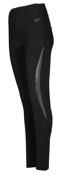 Papillon enge Sport -Legging -Damen Schwarz Größe l