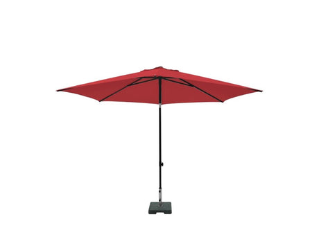 Madison Sonnenschirm Mykanos Push-up rund 250 cm mit Kippfunktion 100 % Polyester rot
