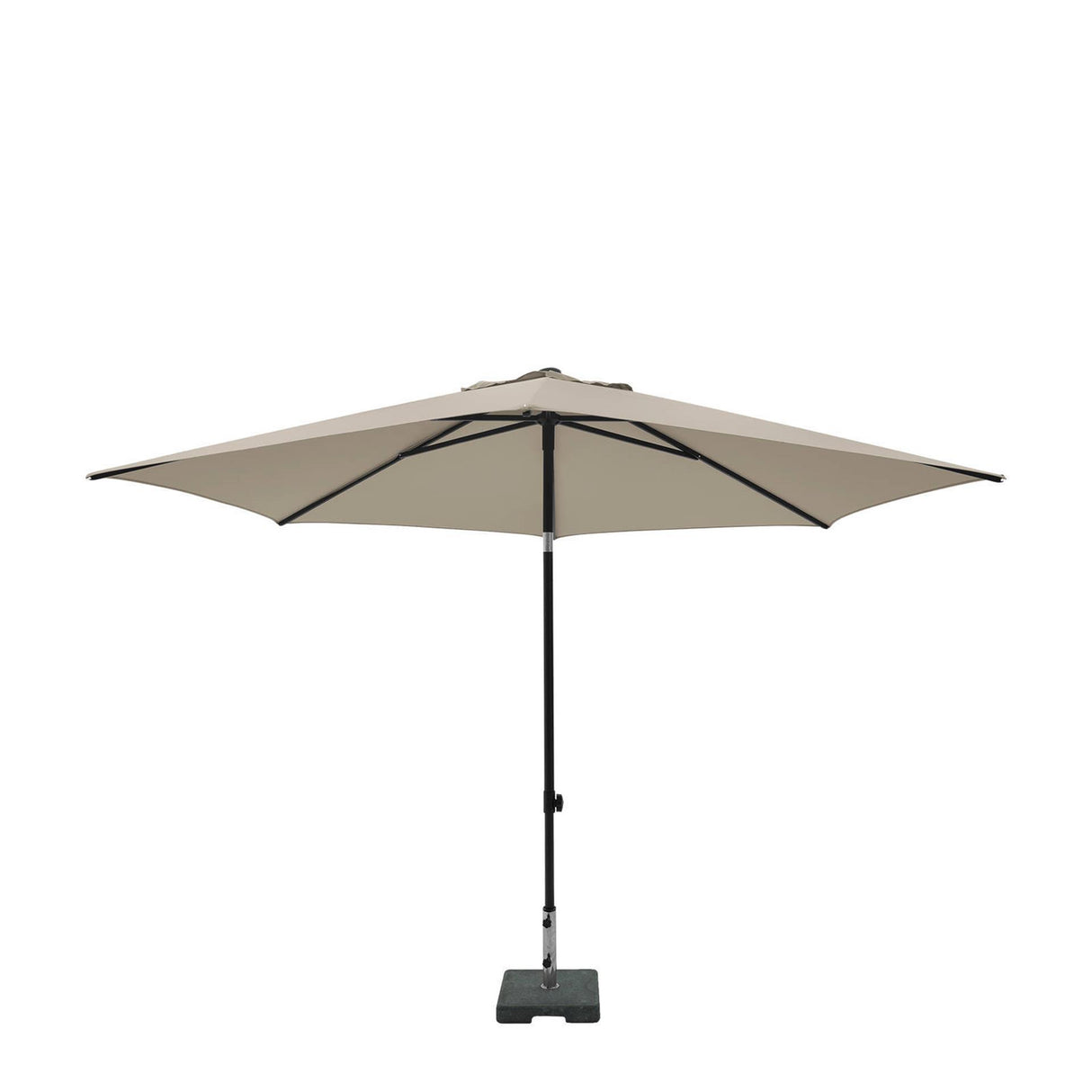 Madison Sonnenschirm Elba Push-Up rund 300 cm mit Kippfunktion 100 % Pol Ecru