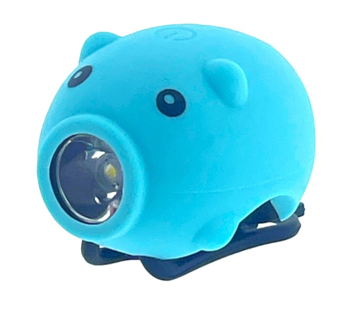 Pexkids Fahrradhupe Schwein mit LED-Lampe USB blau