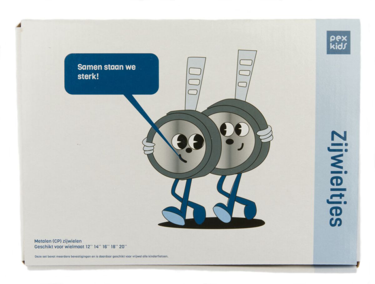 Seitenräder Pexkids 12-20 Chrom