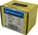 Pgb-europe pgb-fasteners | spaanplaatschroef vk-z ø 3,5x12 zn | 200 st - pgwvzv001003500123
