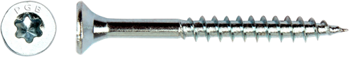 Pgb-europe pgb-fasteners spaanplaatschroef vzk-t deeldraad snijpunt verzonken kop ø6,0x180 zn tx30 | 100 st | pgwvtg001006001802