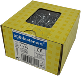 Pgb-europe pgb-fasteners universele spaanplaatschroef vk-t voldraad verzonken kop ø4,0x40 zn tx20 | 200 st | pgwvtv001004000403
