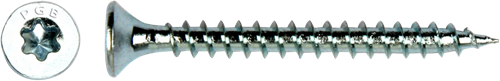 Pgb-europe pgb-fasteners universele spaanplaatschroef vk-t voldraad verzonken kop ø5,0x60 zn tx20 | 200 st | pgwvtv001005000602