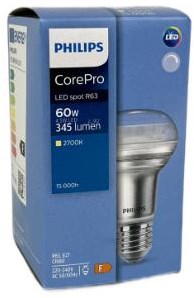 Philips corepro r63 4,5w-60w 827 e27 dimbaar - led3307