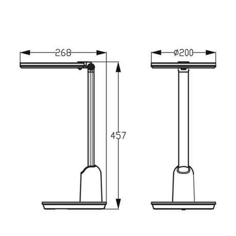 Philips desk light led dsk602 antraciet
