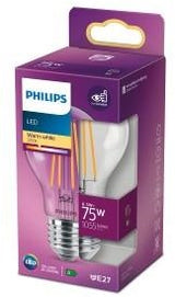 Philips led lamp transparant - 75 w - e27 - warmwit licht