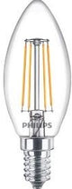 Philips led lamp - kaarslamp met e14 fitting - warmwit licht: 2700k - 40w - helder glas