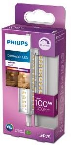 Philips led staaflamp transparant - 100 w - r7s - dimbaar wit licht