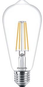 Philips led st64 e27 7-60w 2700k filament helder blister - 5102581