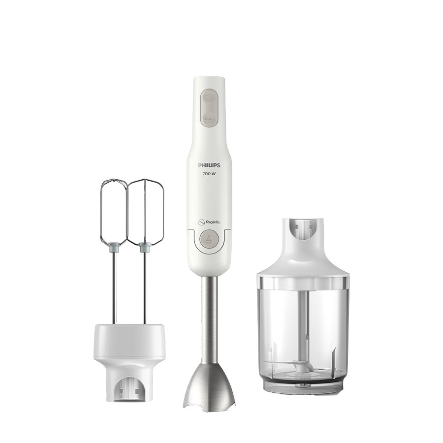 Philips Stabmixer HR2546 00 Promix mit XL-Zerkleinerer und Doppelrührer