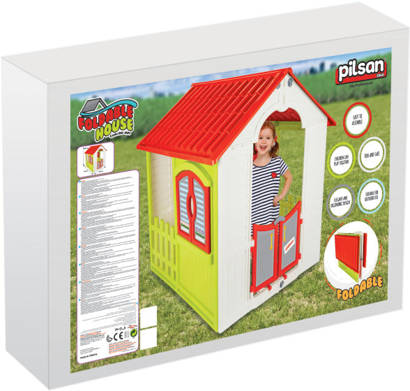 Pilsan Supedable Playhouse 110 x 92 x 109 cm Zielona biała czerwona