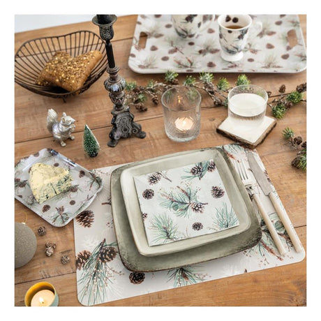 Ambiente keukendoek pine cone all over-50x70cm -100% katoen