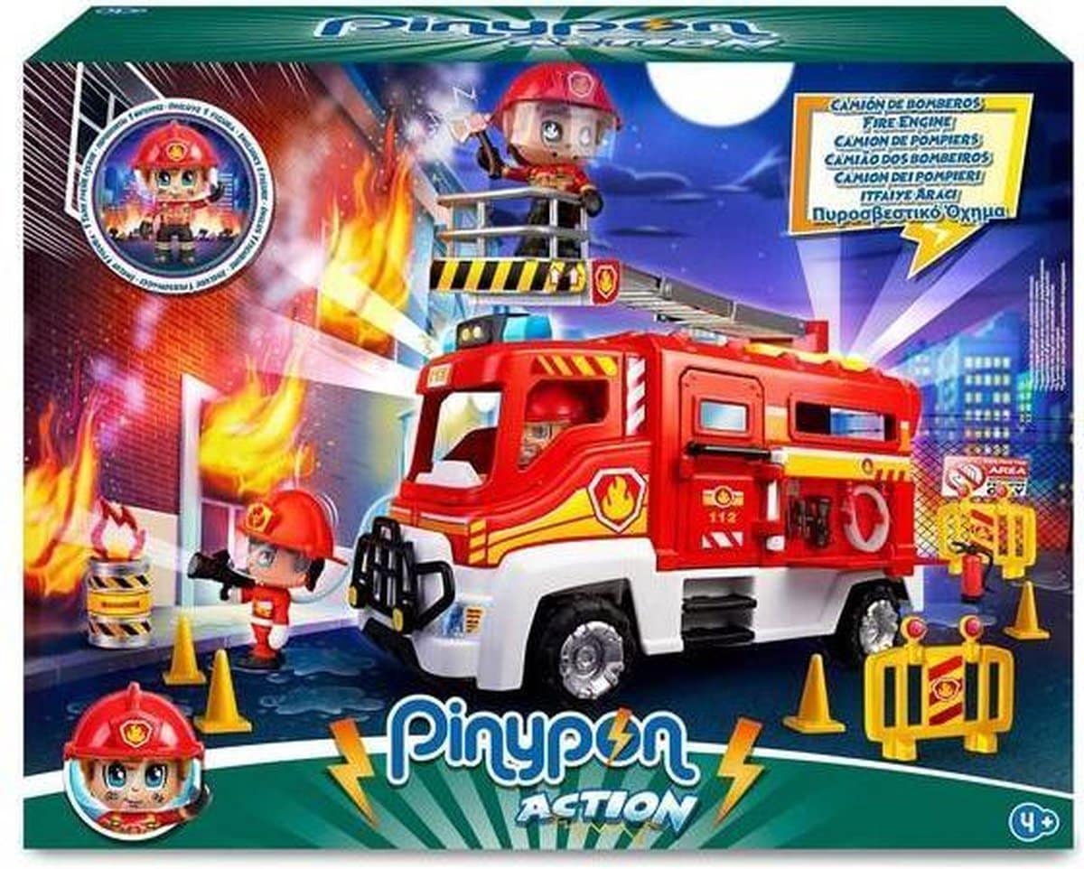 Famosa Pinypon – Feuerwehrauto mit Spielfigur