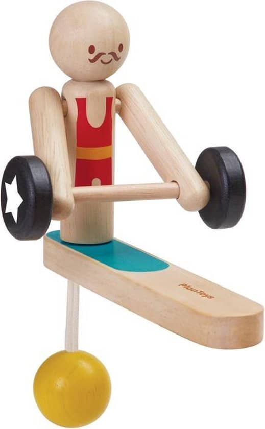 Oku Plan Toys Gewichthebe-Akrobat aus Holz
