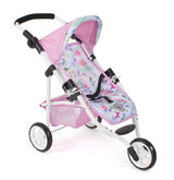 Bayer Chic Puppenwagen Joggen Lola (Blumen weiß rosa)