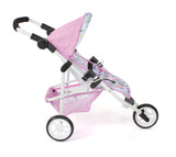 Bayer Chic Puppenwagen Joggen Lola (Blumen weiß rosa)