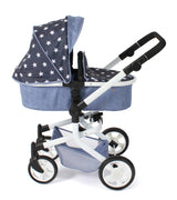 Bayer schicker Puppenwagen Mika Kombi (Marine Sterne)