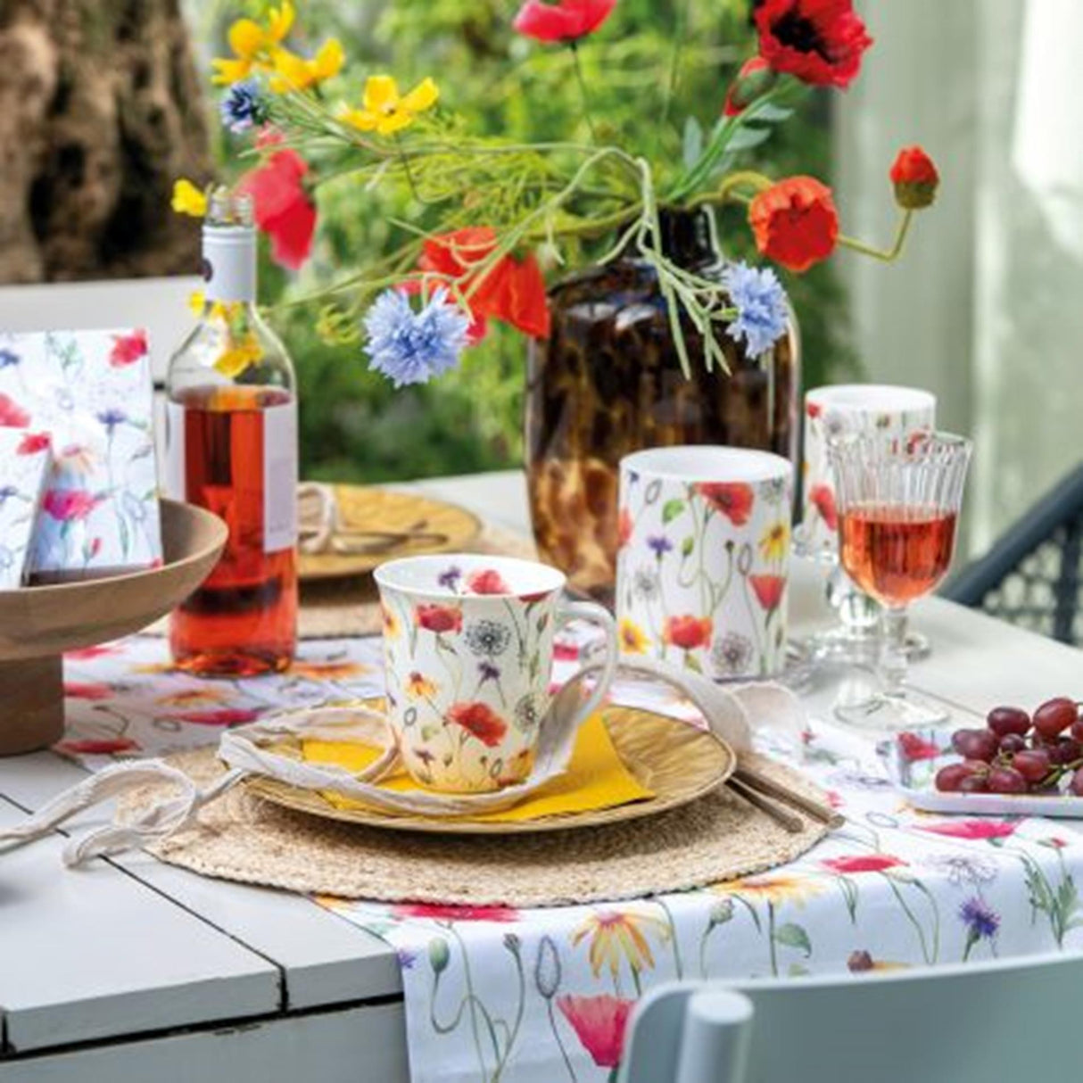 Ambiente Kerze kleine Mohnwiese