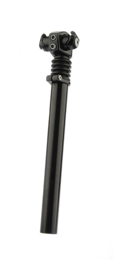 Postmoderne gefederte Sattelstütze PM-207 350 27,2, glänzend schwarz
