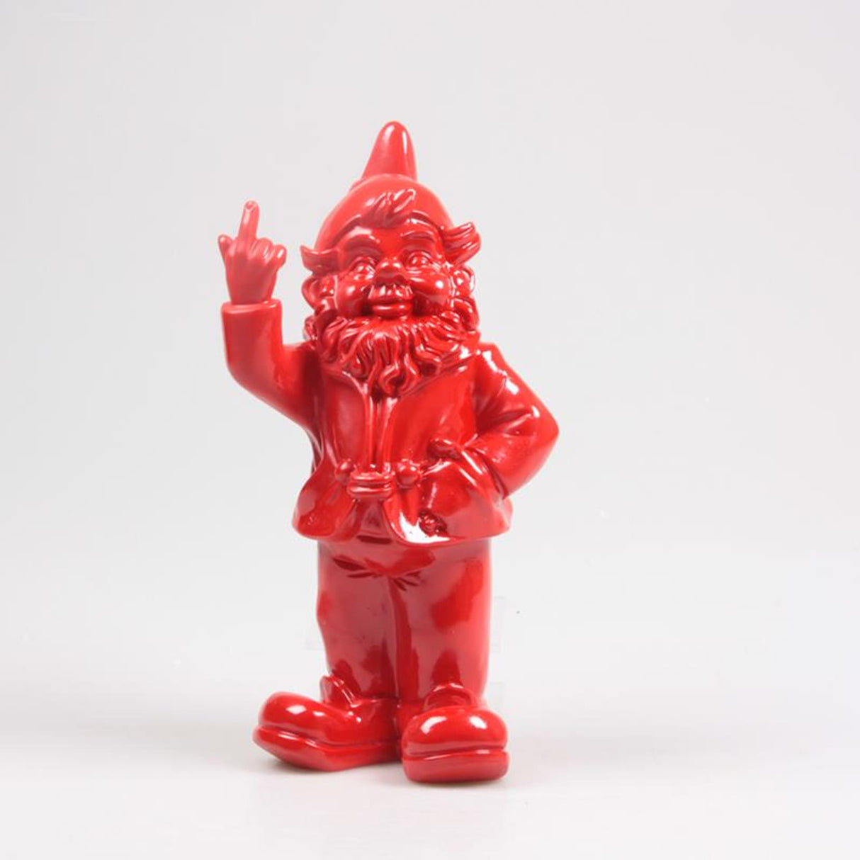 Stoobz Design Stoobz Polystone Statue Gnom f*ck you rot 16x12x32cm