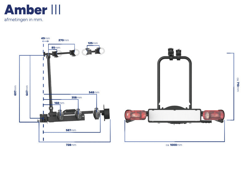 Pro-User Amber III Towbar Fahrradträger 7 13-pin max. 60 kg