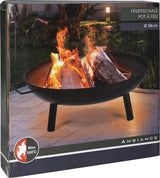 Ambiente Fire Bowl mit Deckel auf Beinen Metall Ø75 cm