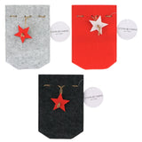 Stern Fabrik Geschenkverpackung Weihnachtsfilz 18 cm 3-fach sortiert | 48 Stück