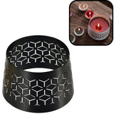Spaas(r) Kappe für Kerzen geometrisch schwarz 8,5 cm | 36 Stück