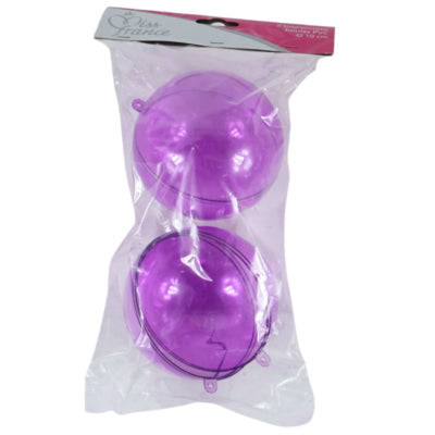 Miss France Anhänger Kugel lila 10 cm 2er Set | 24 Stück