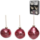 Xmas by Mooss Xmas by Moos Weihnachtskugeln rosa 8 cm 6 Stück | 12 Stück