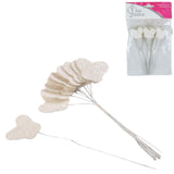 Miss France Ballonbinder Schmetterling mit Glitzer Creme 13 cm 36 Stück | 24 Stück