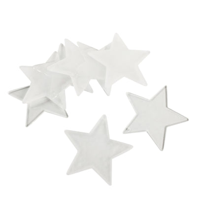 Dekostern Acryl weiß transparent 7 cm 8er Set | 40 Stück