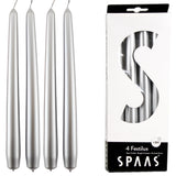 Spaas(r) Tafelkerzen silberfarben 2,2 x 25 cm 4 Stück | 12 Stück