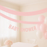 Girlande rund Papier rosa 3 m | 24 Stück