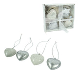 Migros (r) hangers hart met tekst 4 cm set van 4 | 6 stuks