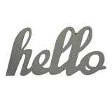 Wanddecoratie hello grijs 60 cm | 6 stuks