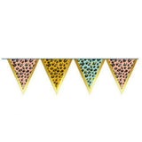 Wimpelkette Funky Leopard 350 cm | 48 Stück