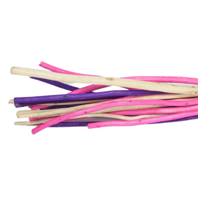 Bündel Deko Holz natur rosa lila 100 cm | 20 Stück