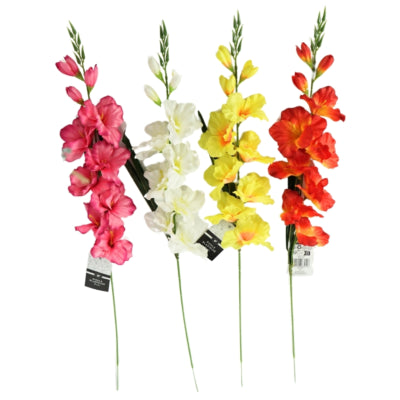 Kunstblume Gladiole sortiert 79 cm | 12 Stück