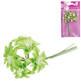 Dekoblume grün 13 cm 6er Set | 24 Stück