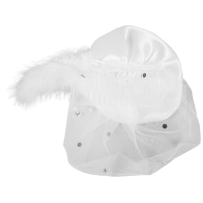 Haarspange Brautblume weiß 11 cm | 24 Stück